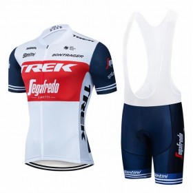 Set Fietsshirt + Korte Koersbroek 2020 Trek-Segafredo Dames N001